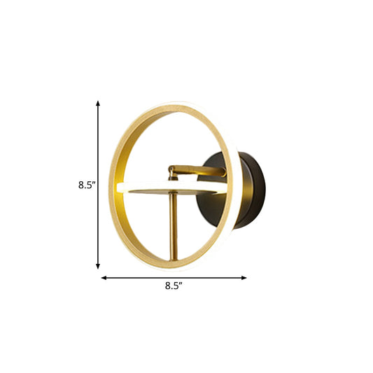 Rynx | Steering Wheel Rotatable Wall Light Set Modern Aluminum Gold LED Wall Lamp Lighting Fixture in Warm/White Light