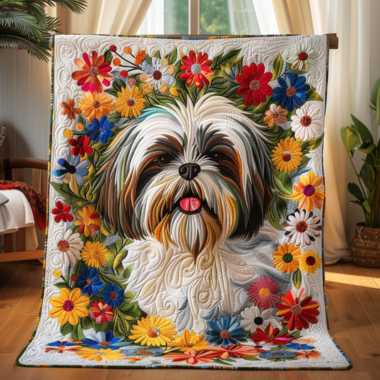 Rynx | Puppies in Blooming Quilt