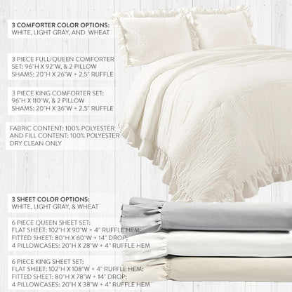 Rynx | Ruffle set or duvet, Choose your color and size