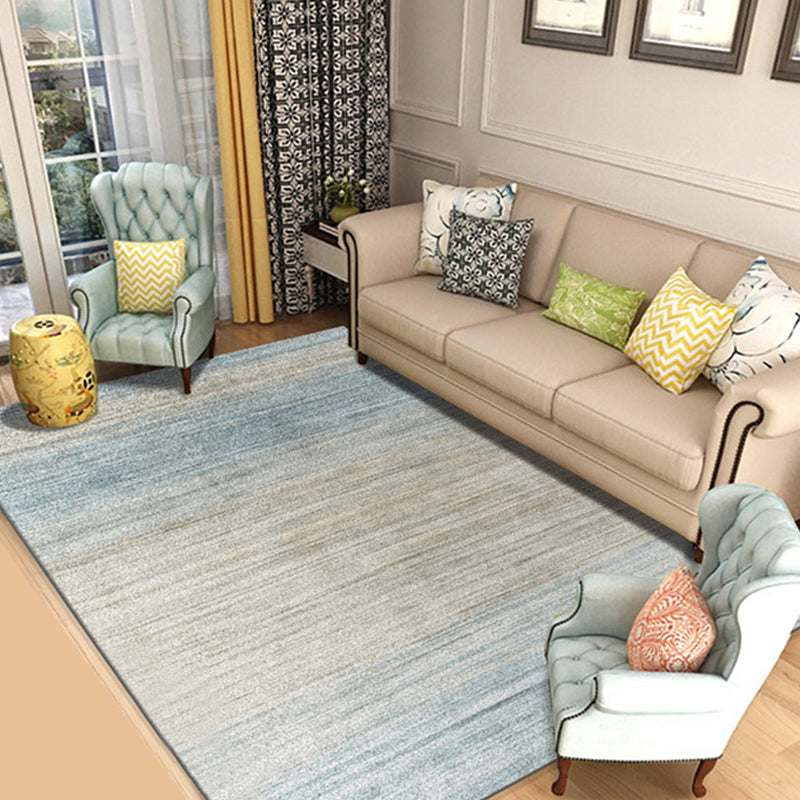 Rynx | Plain Color Simple Style Rug Polyester Ombre Area Carpet Machine Washable Anti-Slip Rug for Living Room