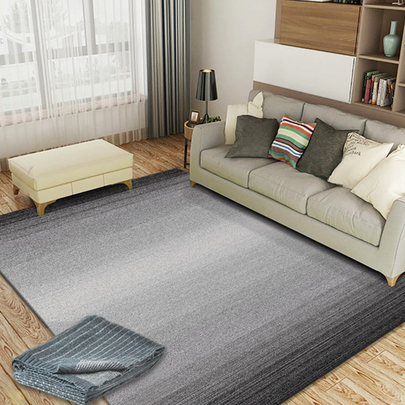 Rynx | Plain Color Simple Style Rug Polyester Ombre Area Carpet Machine Washable Anti-Slip Rug for Living Room