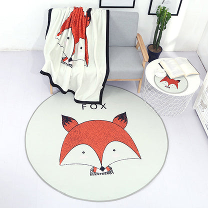 Rynx | Beautiful Children's Indoor Light Color Animal Rug with Words Non-Slip Backing Pet-Friendly Rug