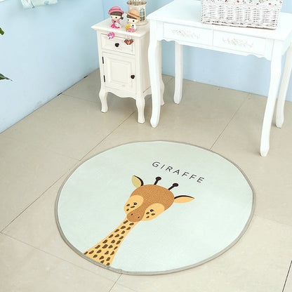 Rynx | Beautiful Children's Indoor Light Color Animal Rug with Words Non-Slip Backing Pet-Friendly Rug