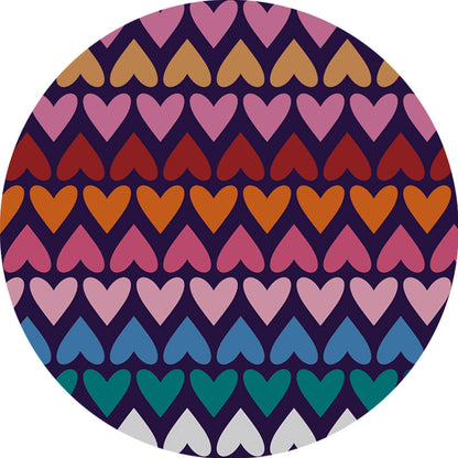 Rynx | Romantic Modern Rug Colorful Seamless Loving Heart Pattern Carpet Stain Resistant Rug for Bedroom