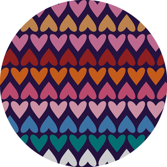 Rynx | Romantic Modern Rug Colorful Seamless Loving Heart Pattern Carpet Stain Resistant Rug for Bedroom