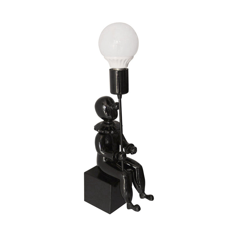 Rynx | Modern Sitting Boy Wall Lamp Resin 1 Head Monochrome Wall Lamp for Bedroom