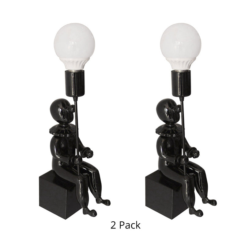 Rynx | Modern Sitting Boy Wall Lamp Resin 1 Head Monochrome Wall Lamp for Bedroom