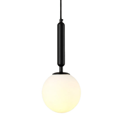 Rynx | Spherical Nightstand Wall Lamp Clear Water/White Glass Single Postmodern Wall Mounted Lamp in Black/Gold