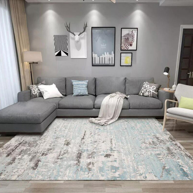 Rynx | Stylish Abstract Area Rug Multicolor Industrial Rug Polypropylene Pet-Friendly Washable Non-Slip Indoor Area Rug for Bedroom