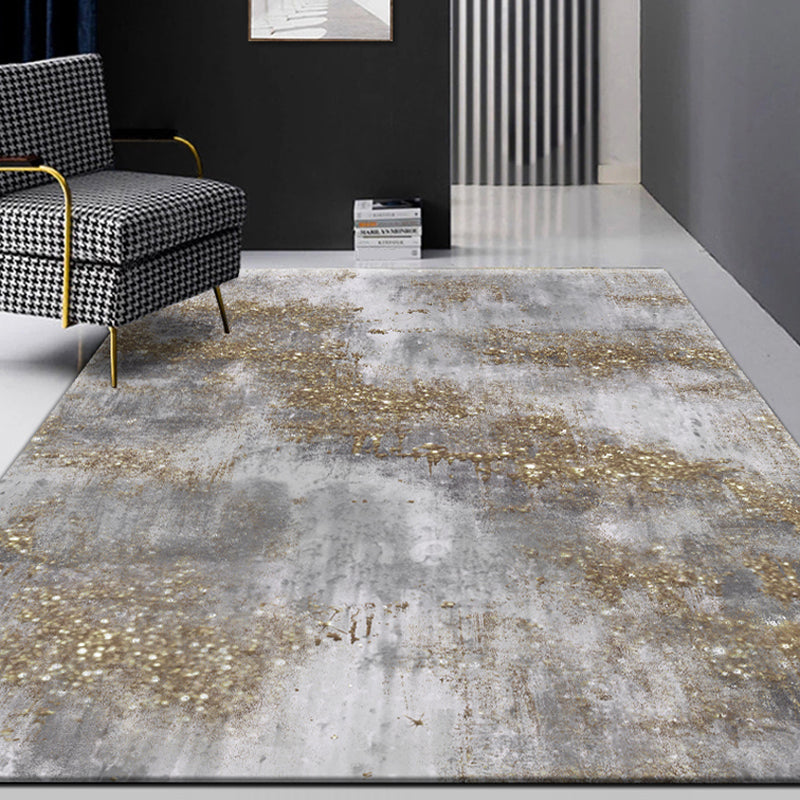 Rynx | Gray industrial indoor carpet polyester abstract carpet washable non-slip carpet for bedroom