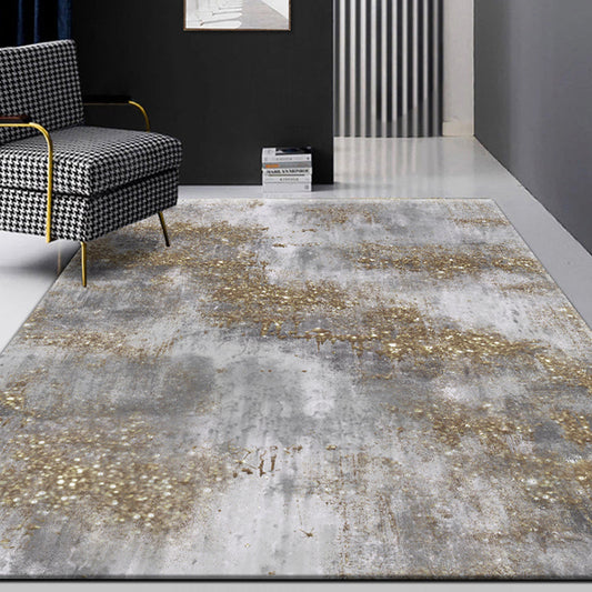 Rynx | Gray industrial indoor carpet polyester abstract carpet washable non-slip carpet for bedroom