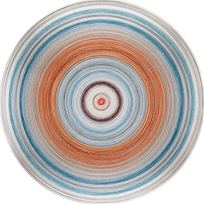 Rynx | Nordic Multiple-Rings Pattern Rug Soft Color Synthetics Carpet Stain-Proofing Washable Rug for Dorm Room