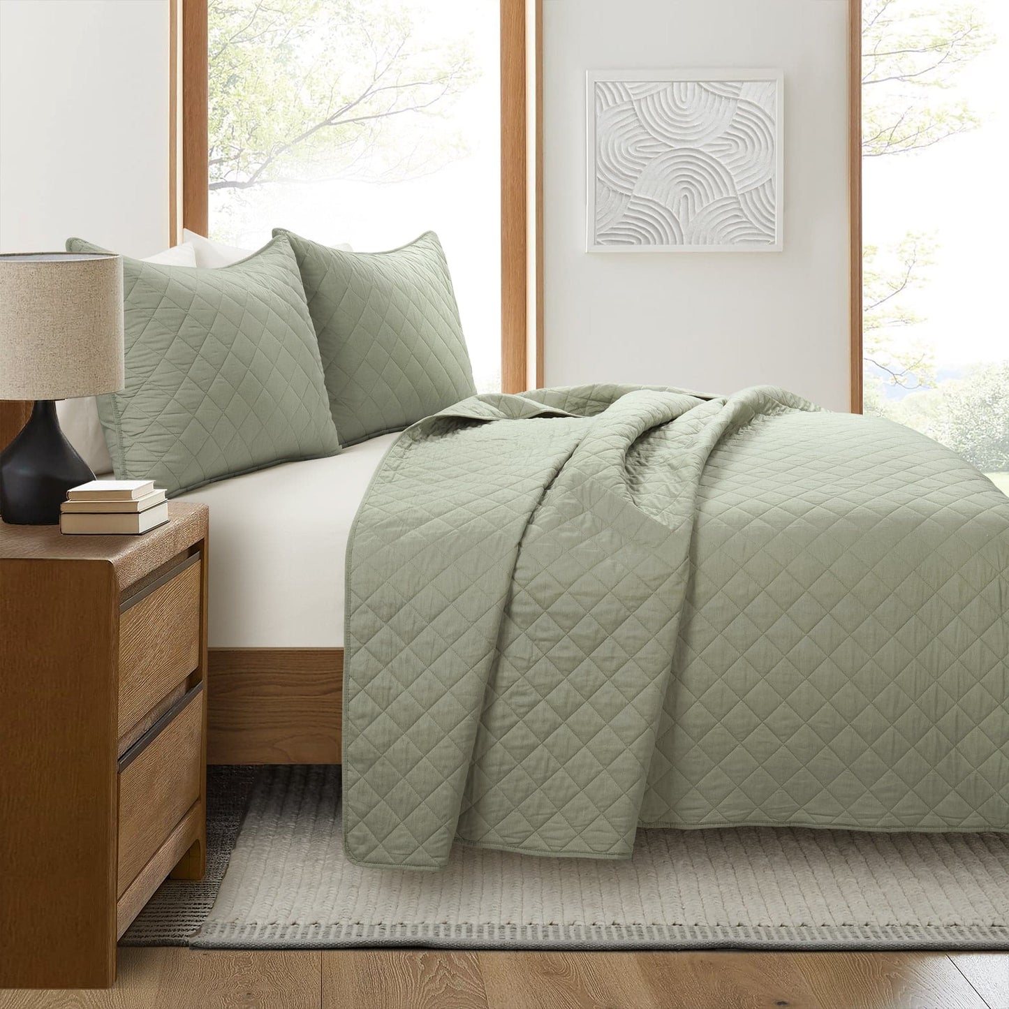 Rynx | Ava Diamond Plus Size Cotton Quilt Set