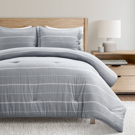 Rynx | Classic Farmhouse Chalk Stripe 3-Piece Bedspread Set