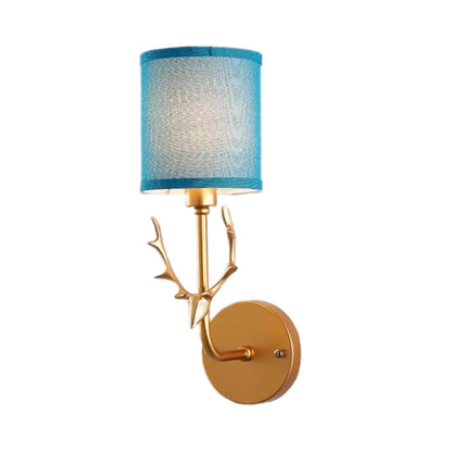 Rynx | 1-Pear GoldLiebe wall light with cylinder shade rustic metal wall lamp for adult bedroom