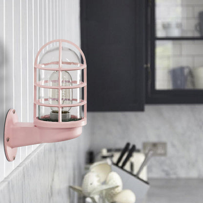 Rynx | CageGlow - Industrial Wall Lamp with Clear Glass Housing