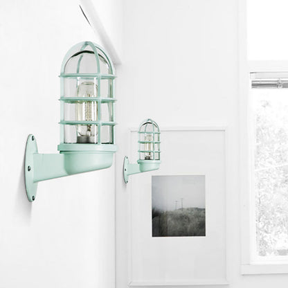 Rynx | CageGlow - Industrial Wall Lamp with Clear Glass Housing