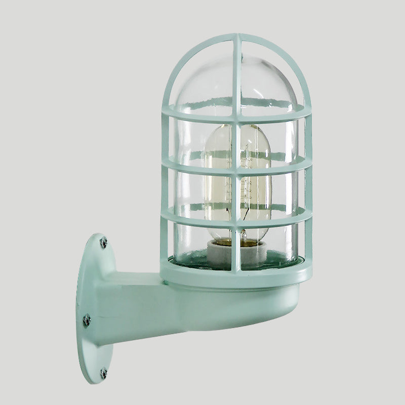 Rynx | CageGlow - Industrial Wall Lamp with Clear Glass Housing
