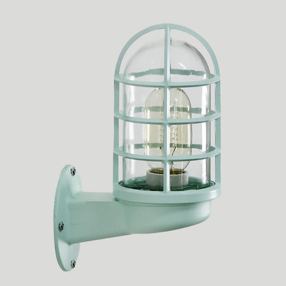 Rynx | CageGlow - Industrial Wall Lamp with Clear Glass Housing