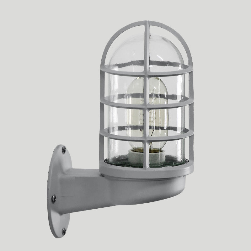 Rynx | CageGlow - Industrial Wall Lamp with Clear Glass Housing