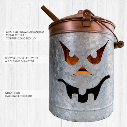 Rynx | Oil can Jack-O-Lantern with copper lid