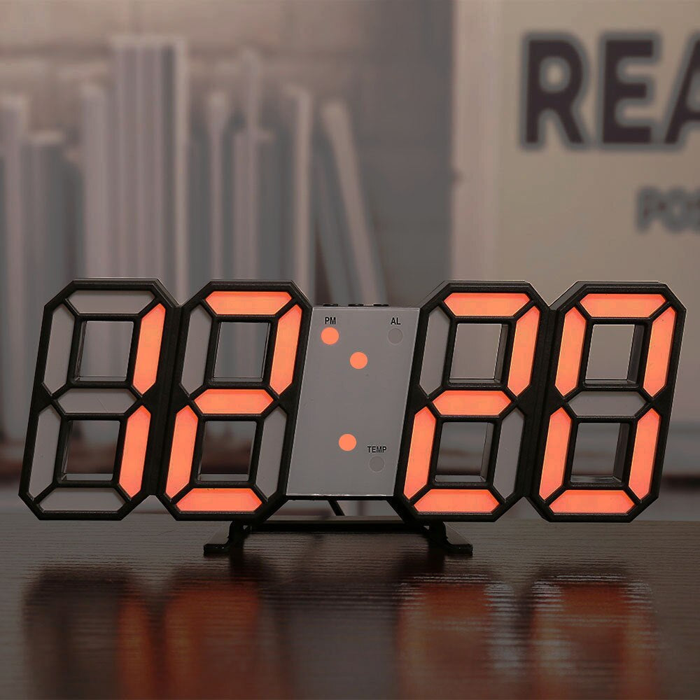 Rynx | LED-Digital Wall Clock - Temperature and Alarm