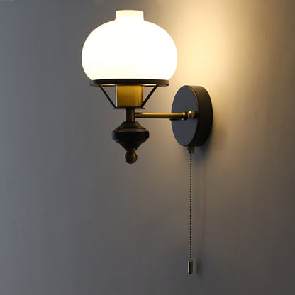 Rynx | GeoLuxe French Geometric Wall Lamp | Iron & Glass | 1-Light Design for Living Room