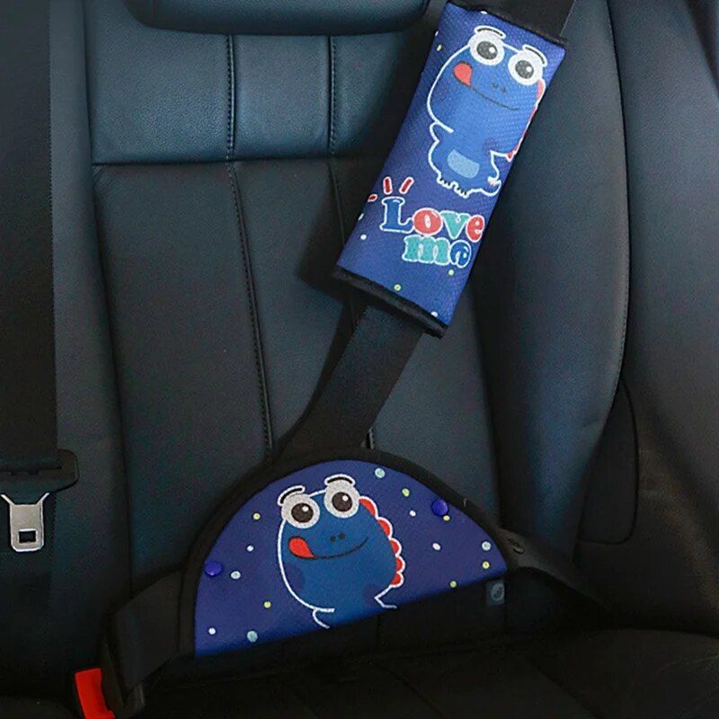 Rynx | Children's Cartoon Safety Seatbelt Cushion and Adjustment Set