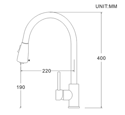 RYNX | Watermark WELS Kitchen Laundry Pull Out Tall Mixer Tap Sink Faucet