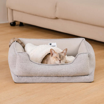 RYNX | Non-Slip Bolster Cat Bed - Cloudy Dream