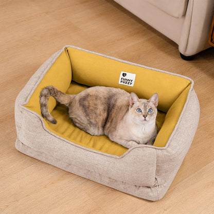 RYNX | Non-Slip Bolster Cat Bed - Cloudy Dream