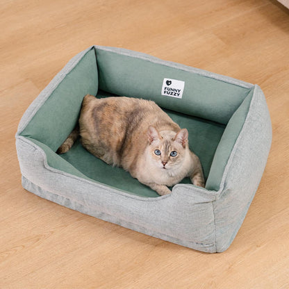 RYNX | Non-Slip Bolster Cat Bed - Cloudy Dream
