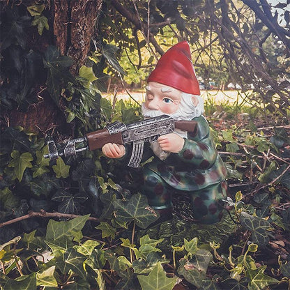Rynx | Military Garden Gnome with Camouflage Uniform