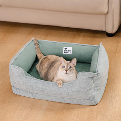 RYNX | Non-Slip Bolster Cat Bed - Cloudy Dream