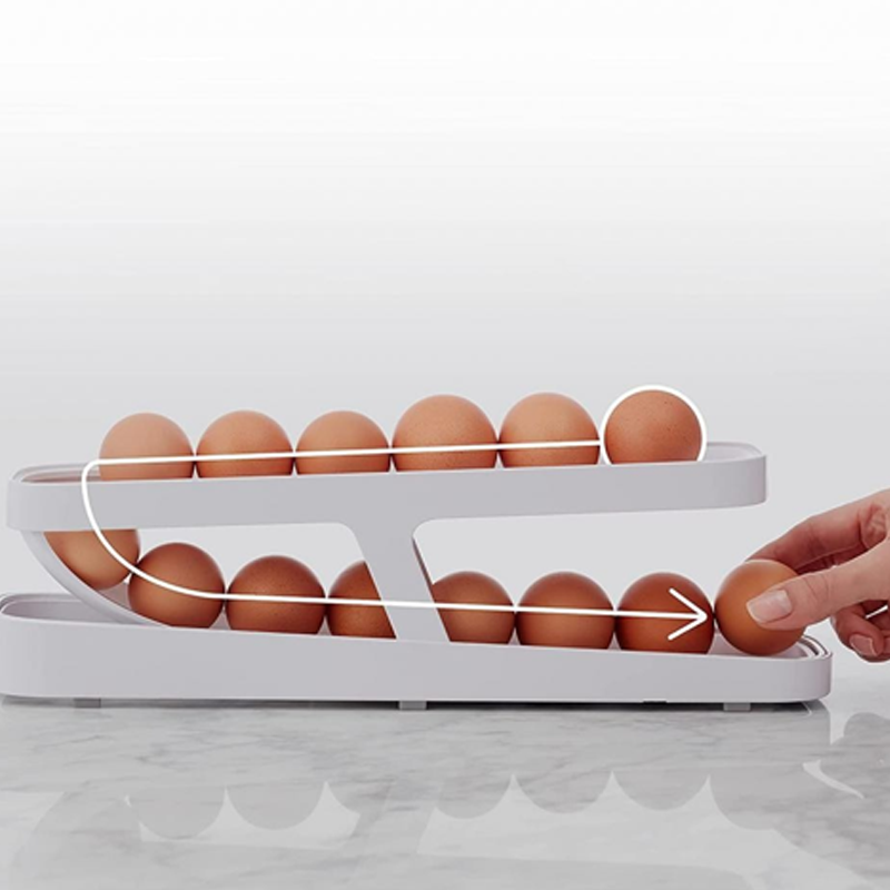 Rynx | Automatic Scroll Egg Shelf Holder Storage Box