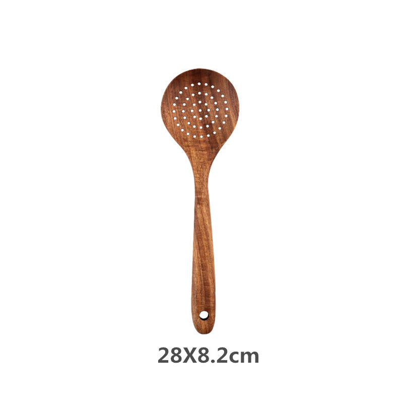 Rynx | Teak Wood Cutlery Set slotted spoon