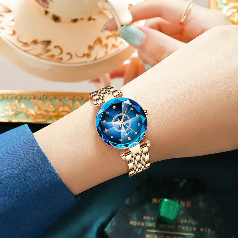RYNX | Waterproof Women'S Watch With Starry Clear Diamond Dial