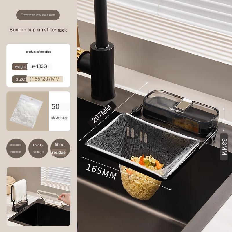 Rynx | Suction Cup Kitchen Sink Filter Rack