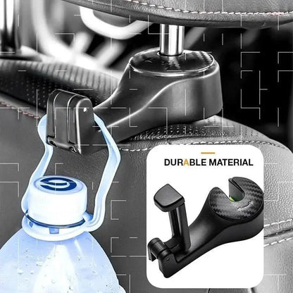 Rynx | 2-in-1 Car Headrest Hooks – Holds Bags & Serves as Smartphone Holder