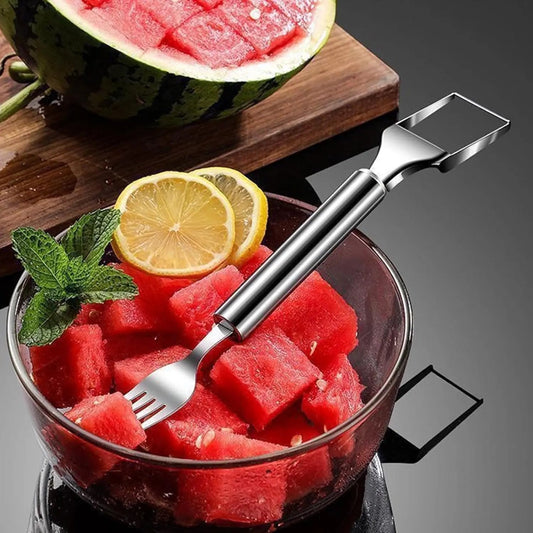Rynx | 2-in-1 Stainless Steel Watermelon Cutter – Cut & Serve with just one tool
