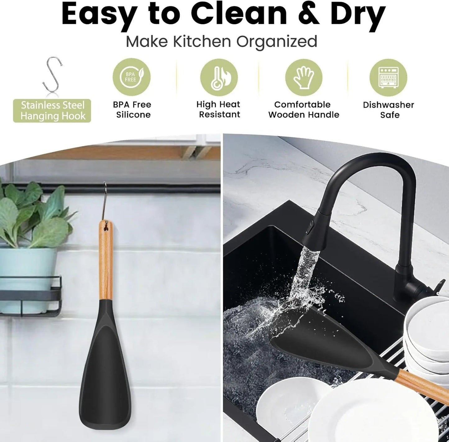 Rynx | 2-in-1 Silicone Cooking and Serving Spoon