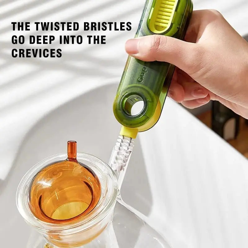 Rynx | 3-in-1 Multifunctional Cleaning Brush – For Bottles, Lids & Hard-to-Reach Places