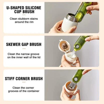 Rynx | 3-in-1 Multifunctional Cleaning Brush – For Bottles, Lids & Hard-to-Reach Places