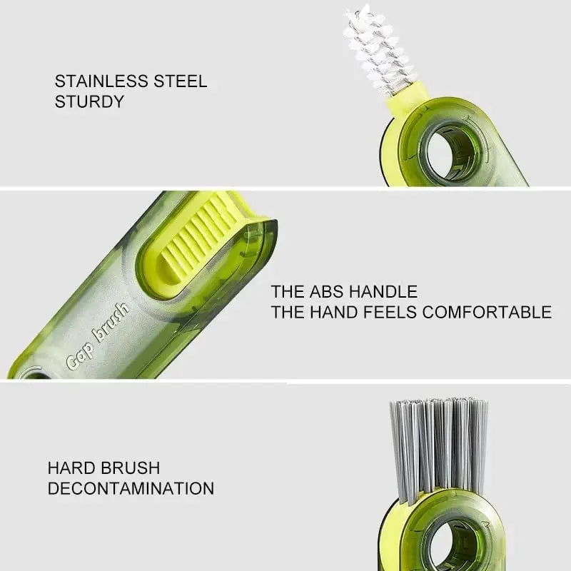 Rynx | 3-in-1 Multifunctional Cleaning Brush – For Bottles, Lids & Hard-to-Reach Places