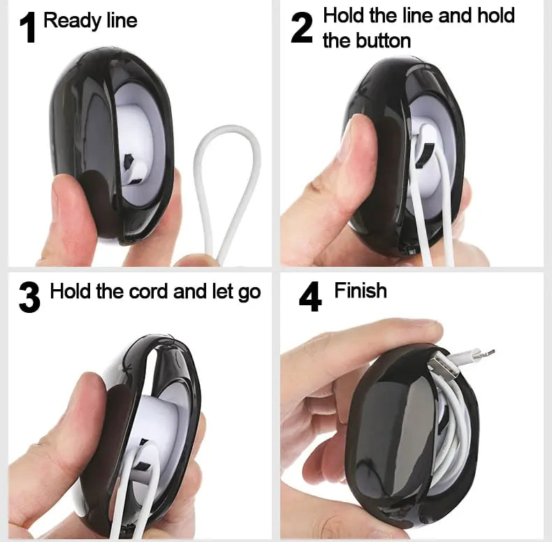 Rynx | Automatic Cable Reel – Retractable Organizer for USB & Headphone Cables