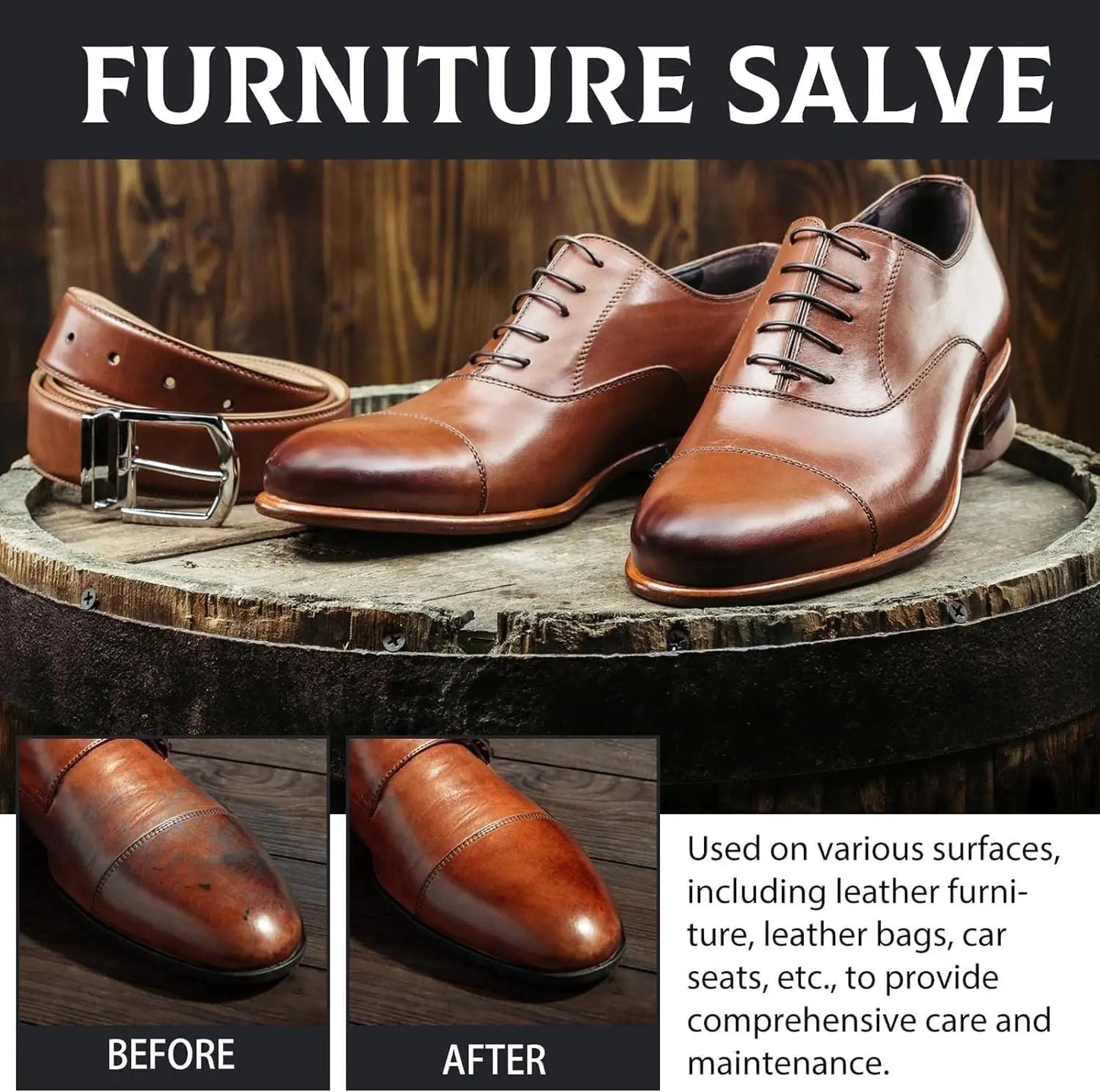 Rynx | Balm for leather and wood for scratch removal and care
