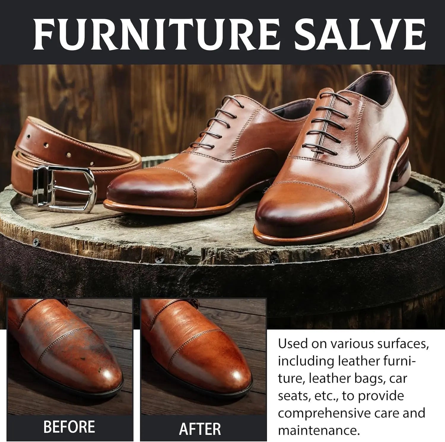 Rynx | Balm for leather and wood for scratch removal and care