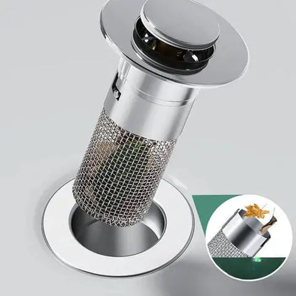 Rynx | Stainless Steel Pop-Up Drain Strainer for Effortless Clog Prevention