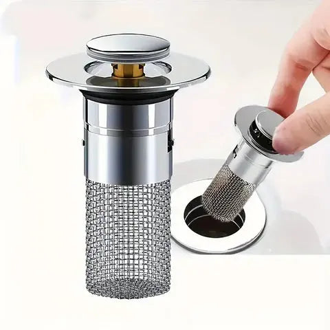Rynx | Stainless Steel Pop-Up Drain Strainer for Effortless Clog Prevention