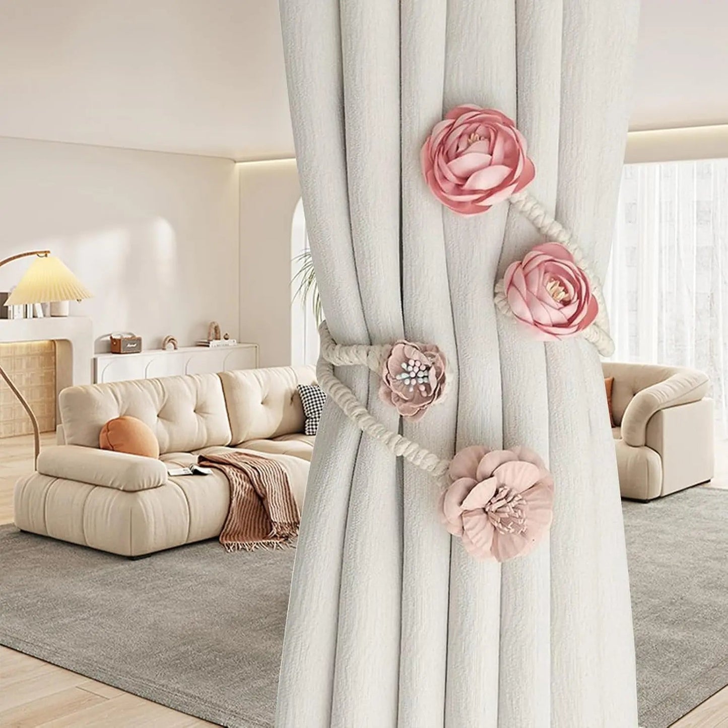 Rynx | Elegant flexible curtain holder – No drilling, No effort